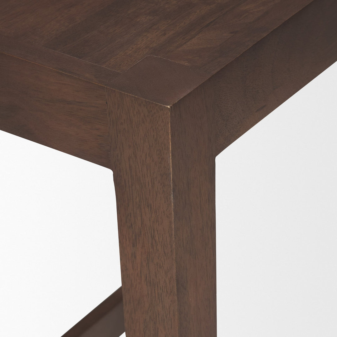 Colony Medium-Dark Brown Solid Wood Counter Stool Dining Room Mercana