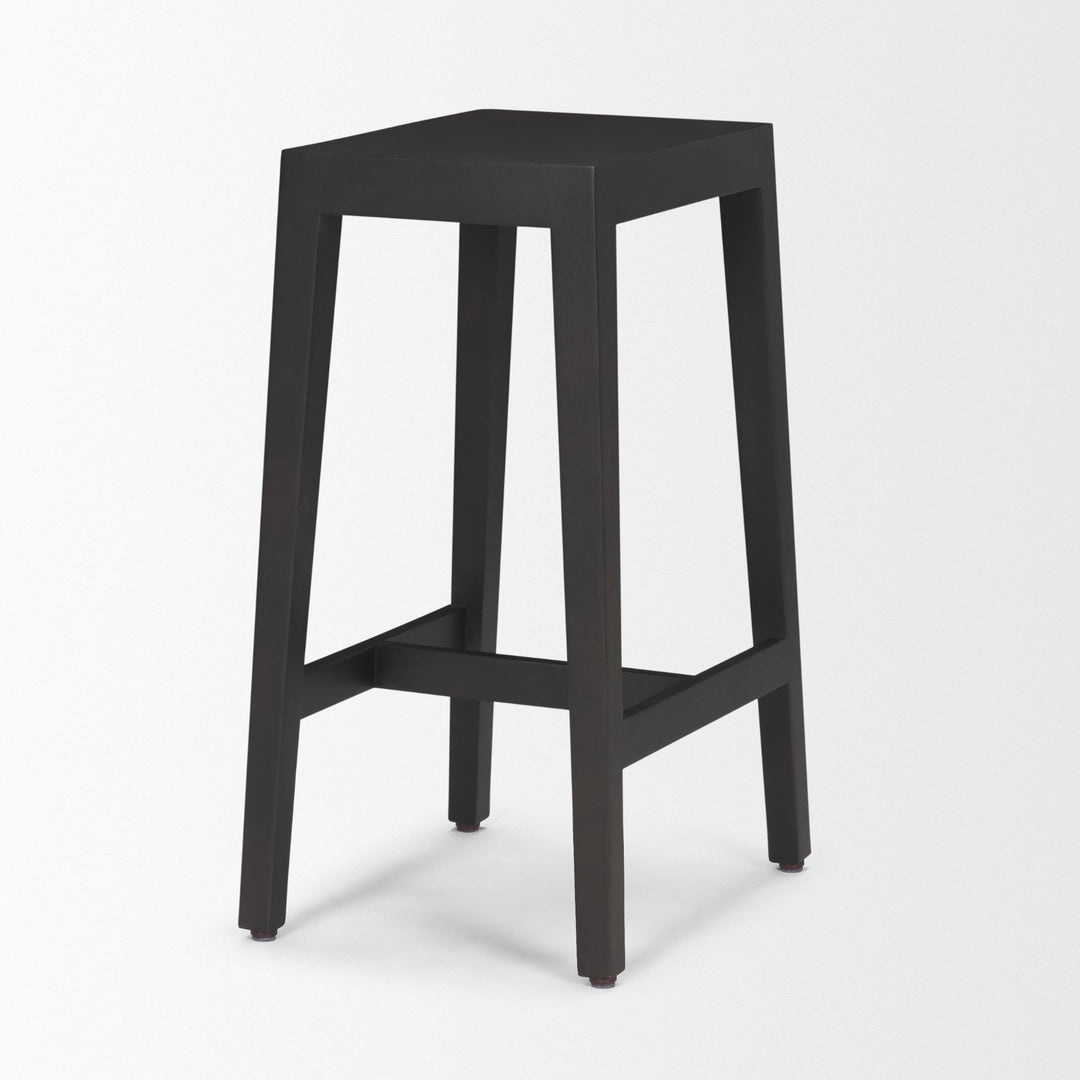 Colony Black-Brown Solid Wood Counter Stool Dining Room Mercana