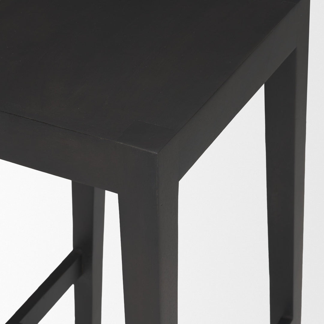 Colony Black-Brown Solid Wood Counter Stool Dining Room Mercana