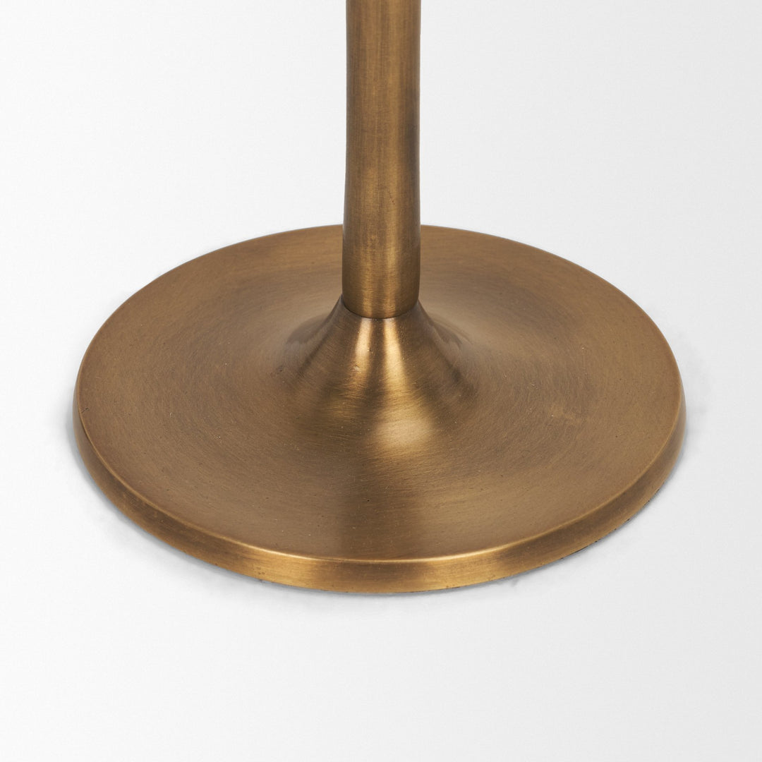 Chantria Small Solid Natural Brass Adjustable Taper Candle Holder Decor Mercana