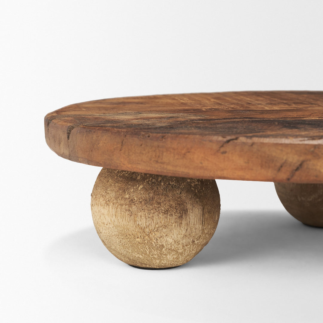 Kerra Small Solid Reclaimed Wood Tray Decor Mercana