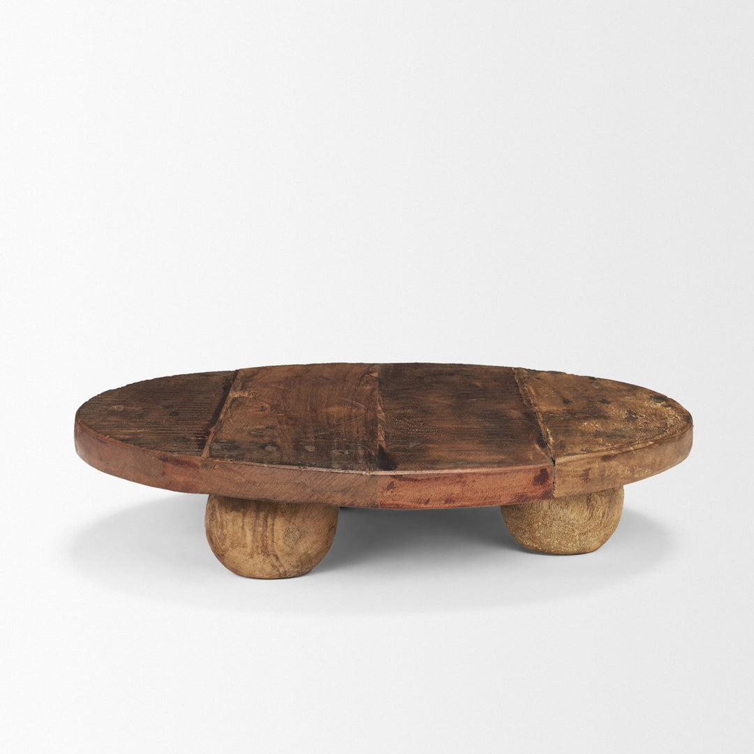 Kerra Large Solid Reclaimed Wood Tray Decor Mercana