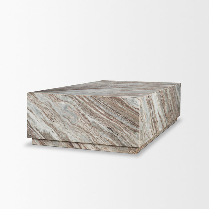 Matteo Solid Pink Marble Rectangular Coffee Table Living Room Mercana