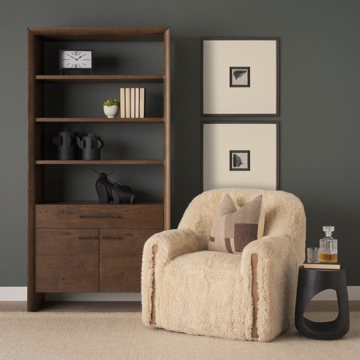 Deacon Small Matte Black Metal Canister with Sculptural Handles Decor Mercana