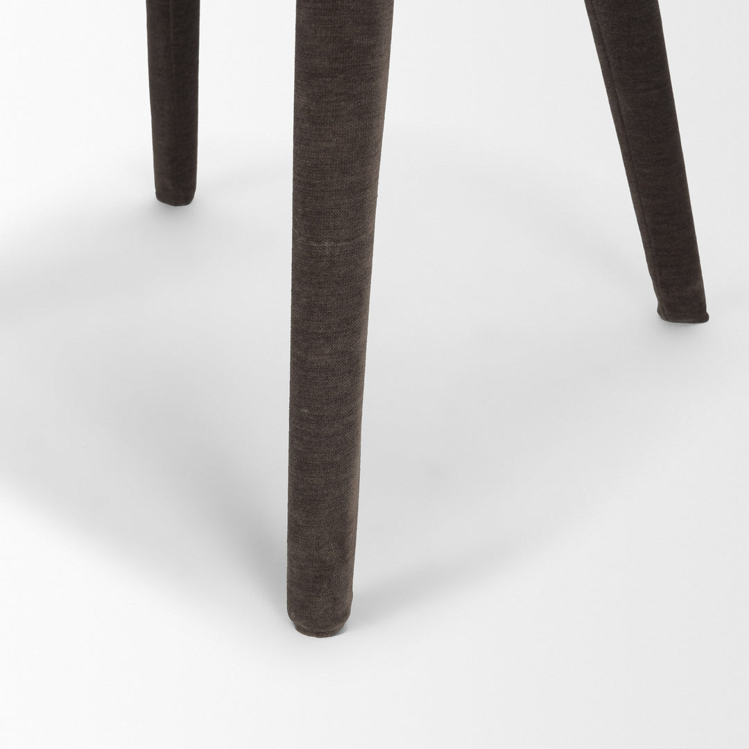Nolan Slope Charcoal Chenille Dining Chair Dining Room Mercana