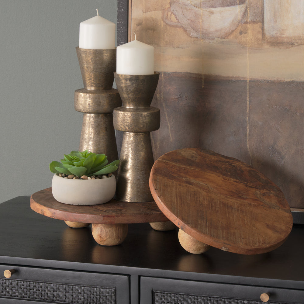 Kerra Large Solid Reclaimed Wood Tray Decor Mercana