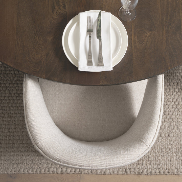 Terra Fluted Dining Table - 4 Niles Chairs Dining Room Mercana