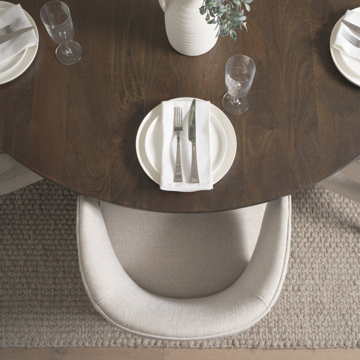 Terra Fluted Dining Table - 6 Niles Chairs - Terra Sideboard Dining Room Mercana