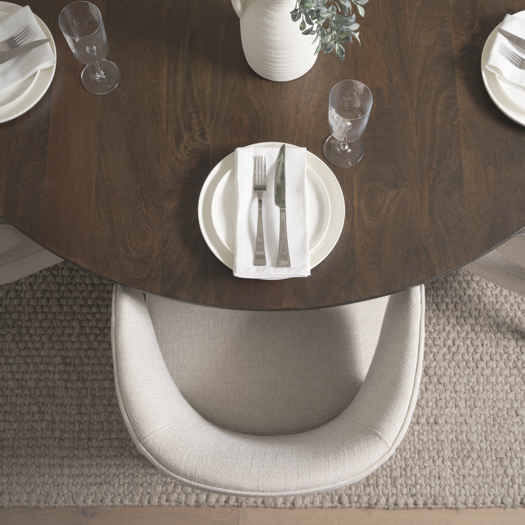 Terra Fluted Dining Table - 6 Niles Chairs - Sloan Cabinet Dining Room Mercana