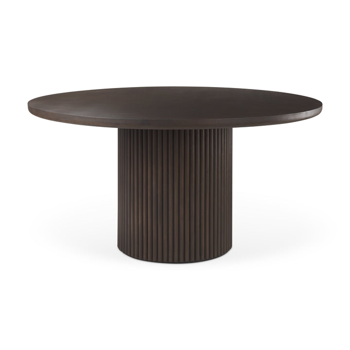 Terra Fluted Dining Table - 6 Niles Chairs Dining Room Mercana
