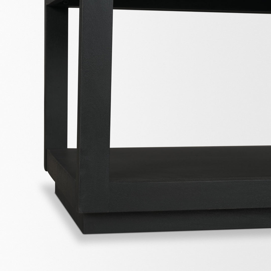Bela Large Matte Black Arched Console Table Living Room Mercana