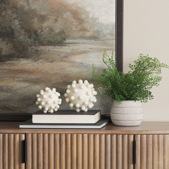 Malo Cream Resin Large Sphere Decorative Object Decor Mercana