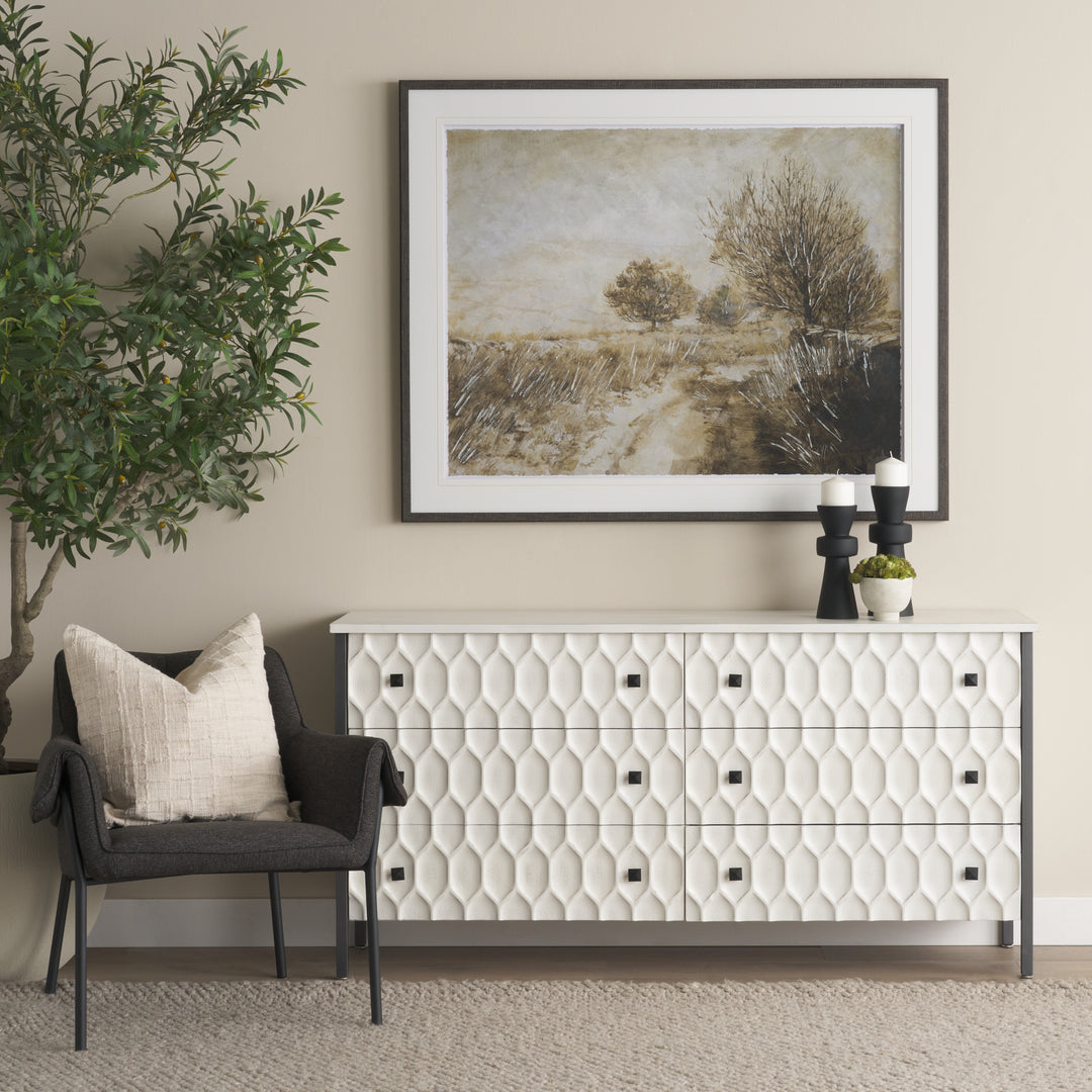 Brently Dining Chair w/ Gray Fabric & Matte Black Metal Legs Living Room Mercana