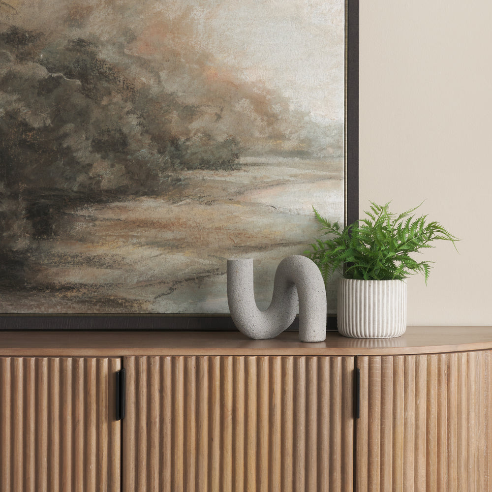Kailas Resin Textured Concrete Gray Decorative Object Decor Mercana