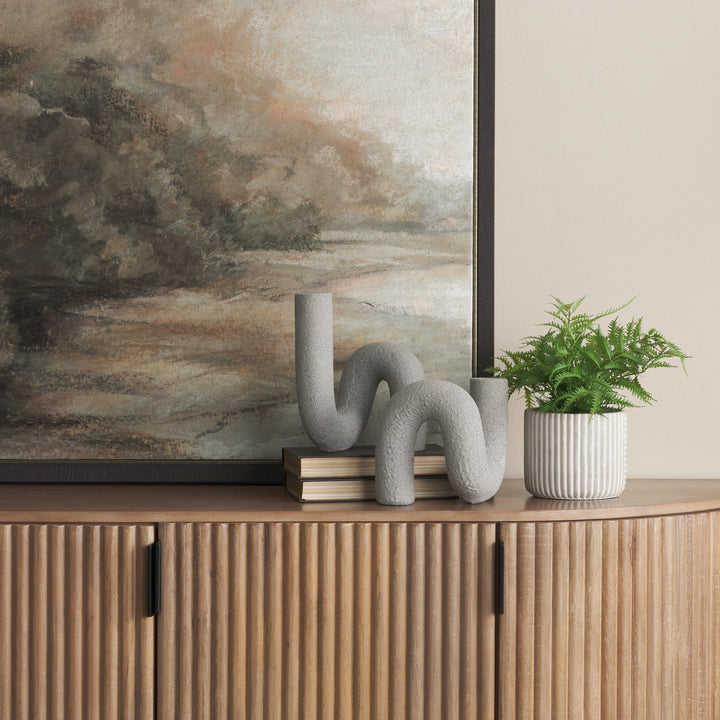 Kailas Resin Textured Concrete Gray Decorative Object Decor Mercana