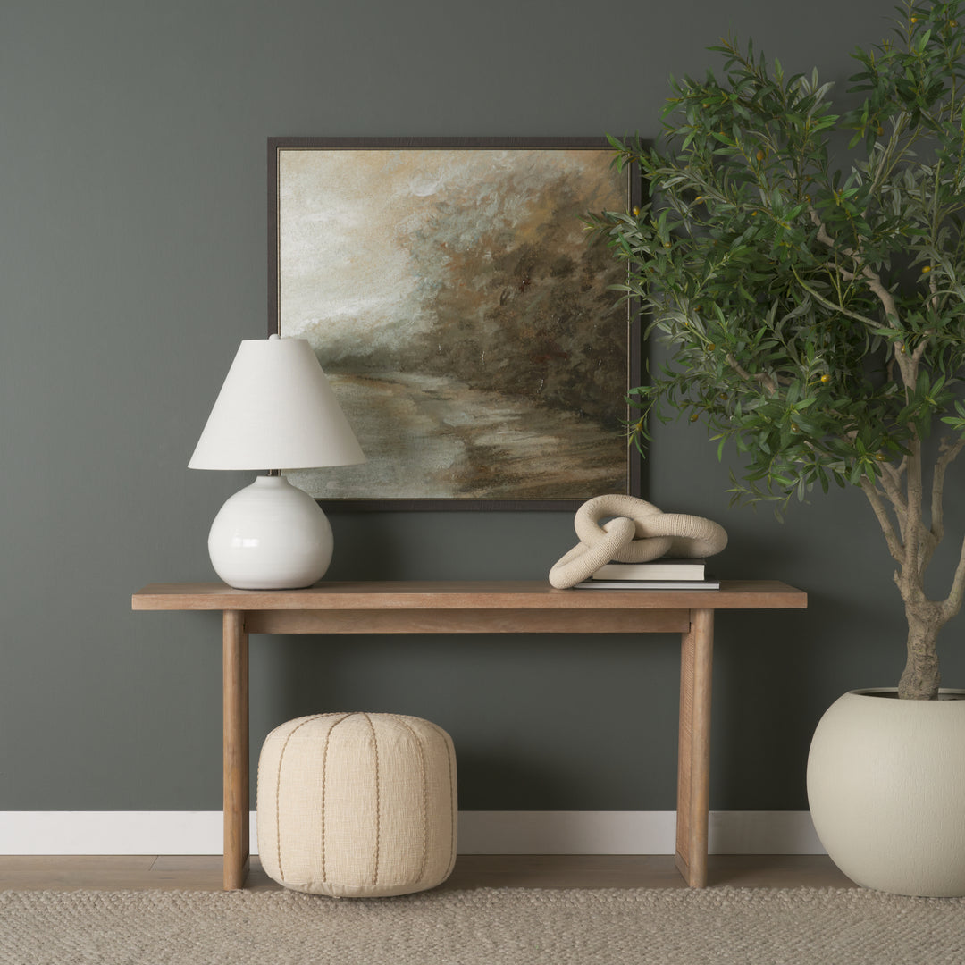 Alize Cotton Rope Wrapped Solid Wood Circular Chain Link Decorative Object Decor Mercana