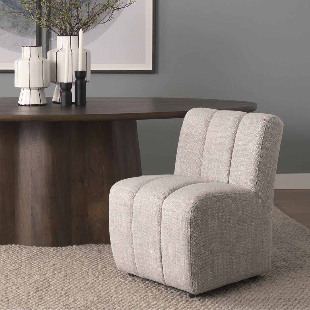 Wilkins Gray Performance Fabric Upholstered Dining Chair Dining Room Mercana
