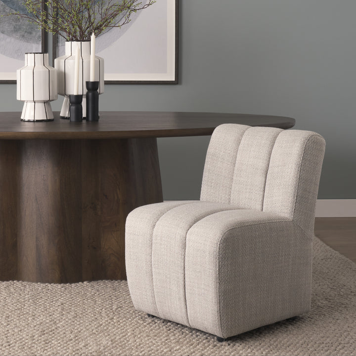Wilkins Gray Performance Fabric Upholstered Dining Chair Dining Room Mercana