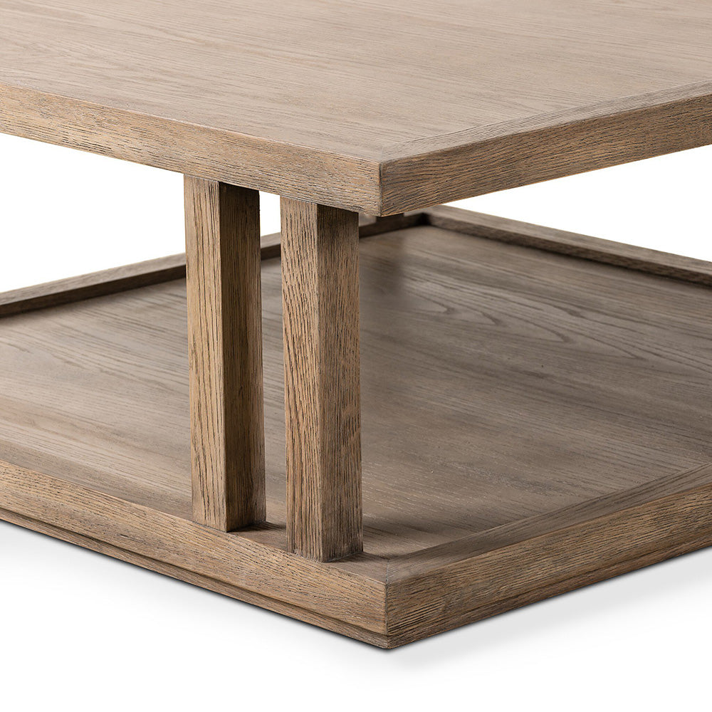 Charley Coffee Table, Natural Oak Living Room Four Hands   