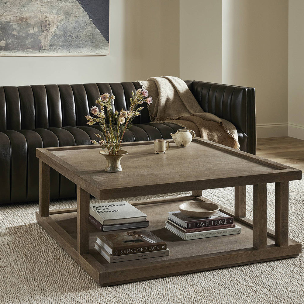 Charley Coffee Table, Natural Oak Living Room Four Hands   