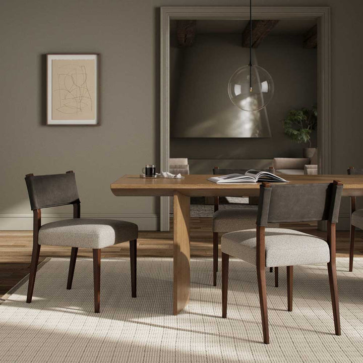 Ferris Dining Chair, Nubuck Charcoal Dining Room Four Hands