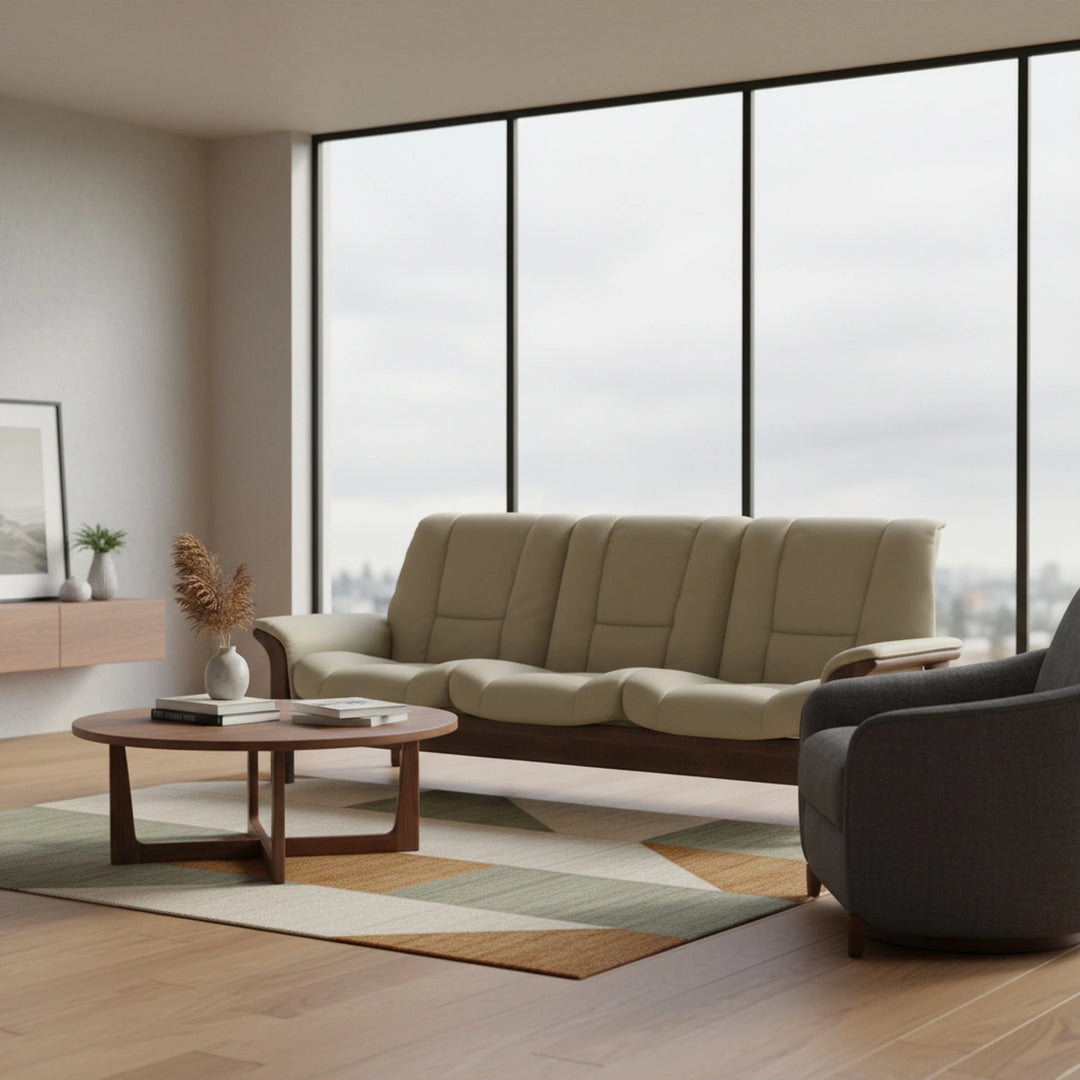 Stressless Buckingham Low Back 3 Seat Sofa Living Room Ekornes