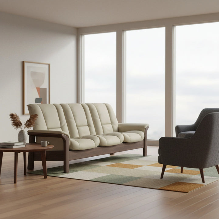 Stressless Buckingham Low Back 3 Seat Sofa Living Room Ekornes