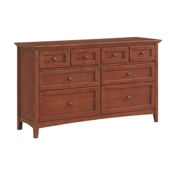 McKenzie 8-Drawer Dresser Bedroom Whittier Wood Glazed Antique Cherry