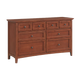 McKenzie 8-Drawer Dresser Bedroom Whittier Wood Glazed Antique Cherry