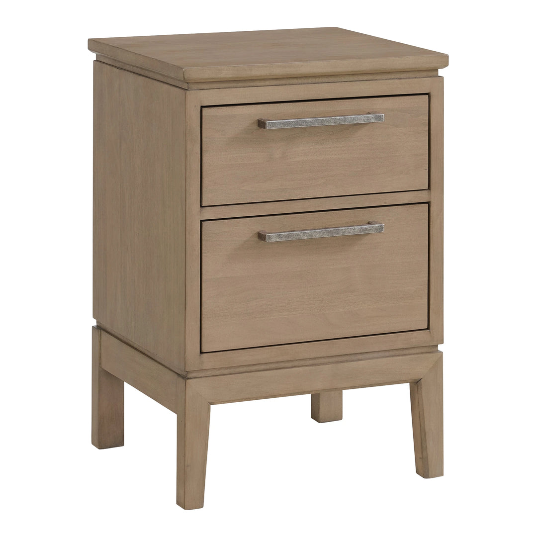 Bailey Small 2 Drawer Nightstand Bedroom Whittier Wood Almond