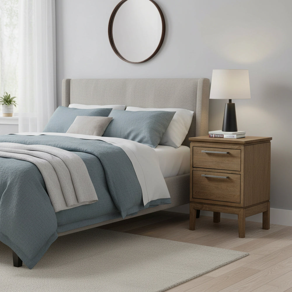 Bailey Small 2 Drawer Nightstand Bedroom Whittier Wood