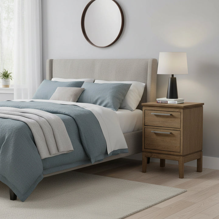 Bailey Small 2 Drawer Nightstand Bedroom Whittier Wood