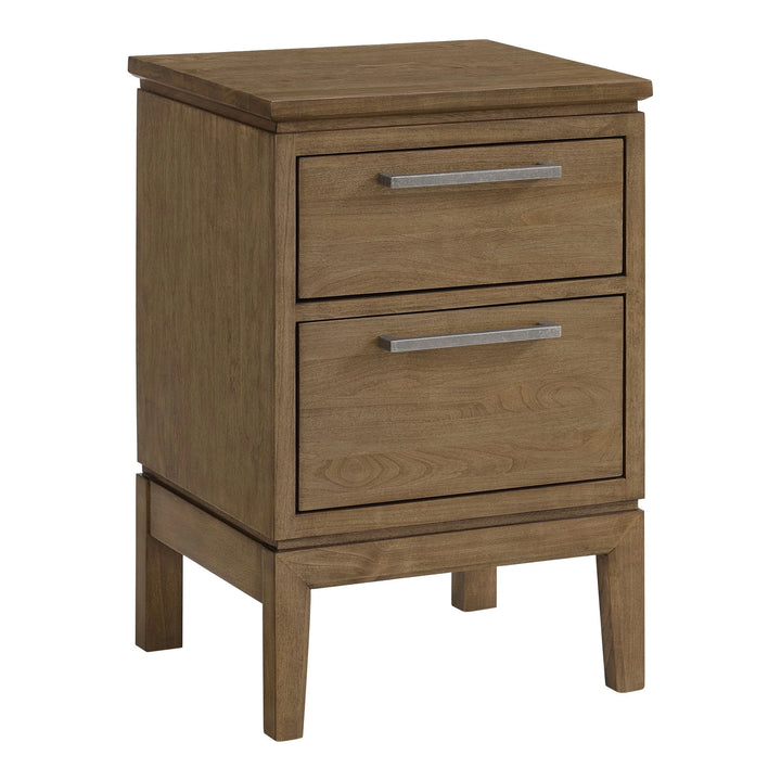Bailey Small 2 Drawer Nightstand Bedroom Whittier Wood Nutmeg