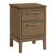 Bailey Small 2 Drawer Nightstand Bedroom Whittier Wood Nutmeg