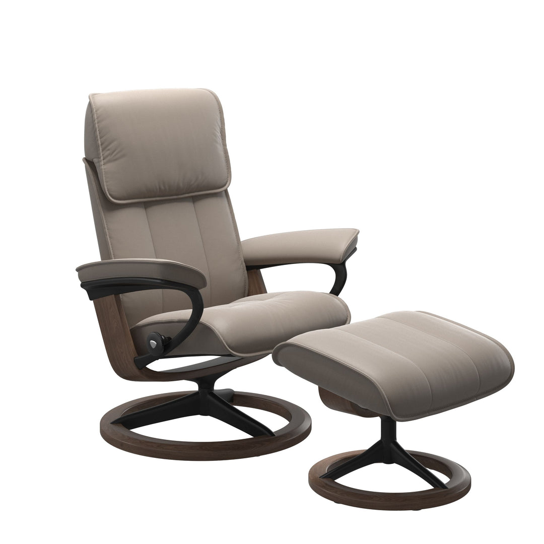 Stressless Admiral Signature Chair & Ottoman