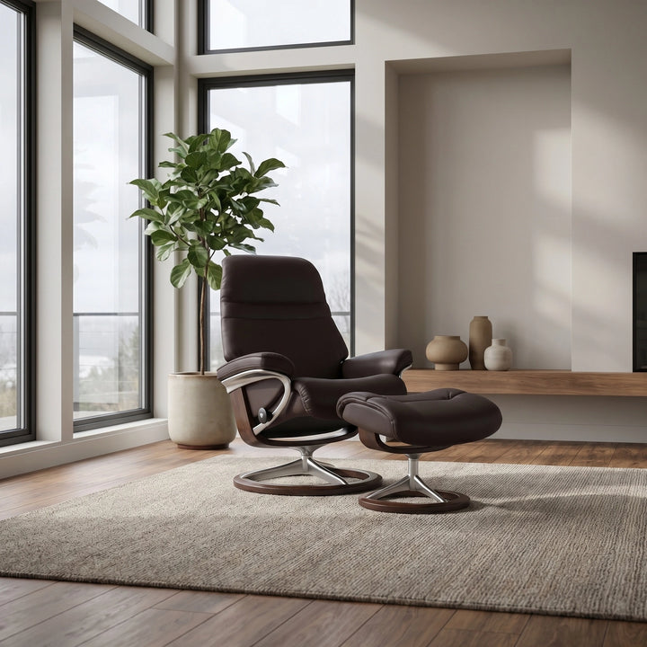 Stressless Sunrise Signature Chair & Ottoman Living Room Ekornes