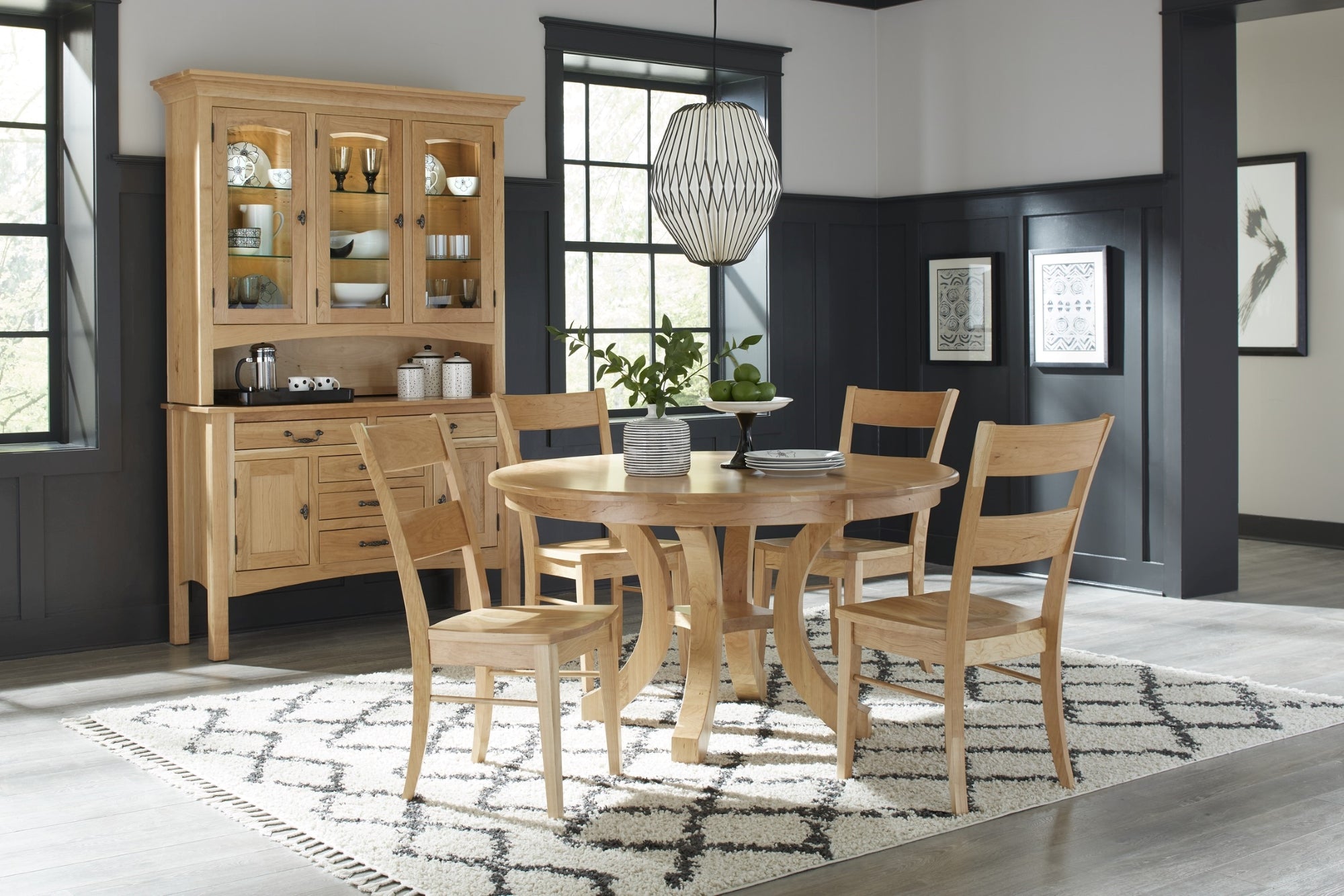 Light wood deals dining set