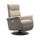 Stressless Mike Recliner - Wood Base Living Room Ekornes Small Paloma Fog Walnut Stain