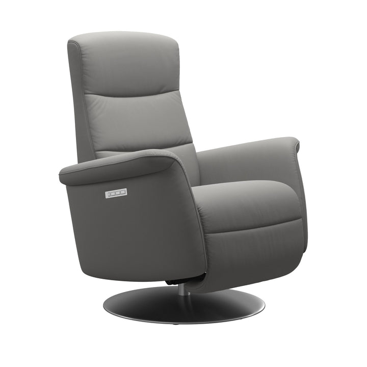 Stressless Mike Recliner - Steel Base Living Room Ekornes Small Paloma Silver Grey