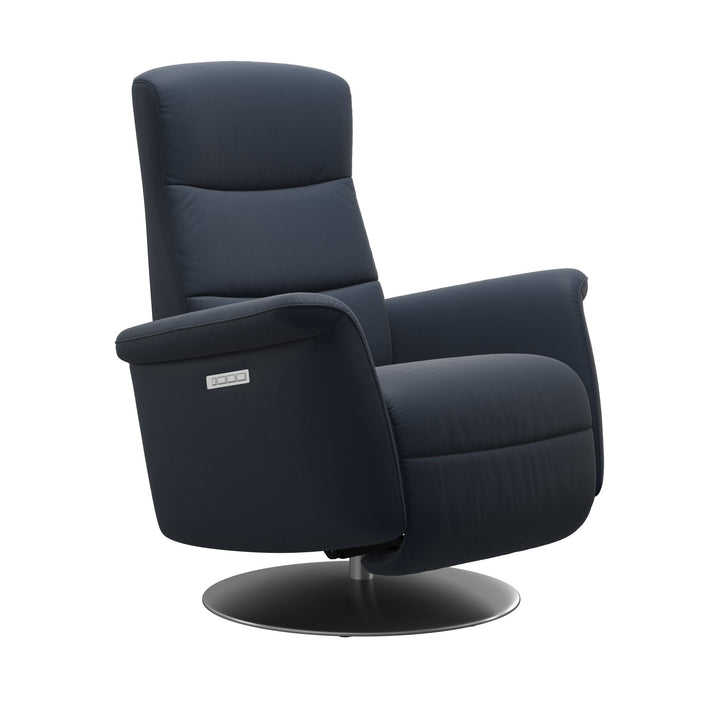 Stressless Mike Recliner - Steel Base Living Room Ekornes Small Paloma Oxford Blue