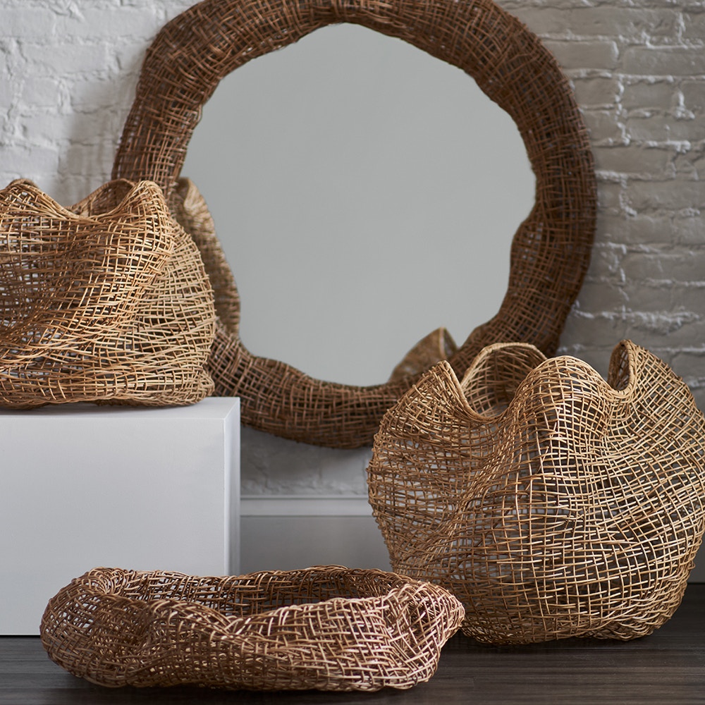 Andorra Wicker Urn, Small Accessories Palecek   