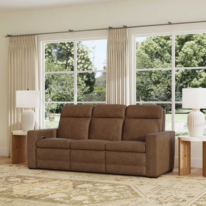 Dutch Power Reclining Sofa with Console Living Room Flexsteel