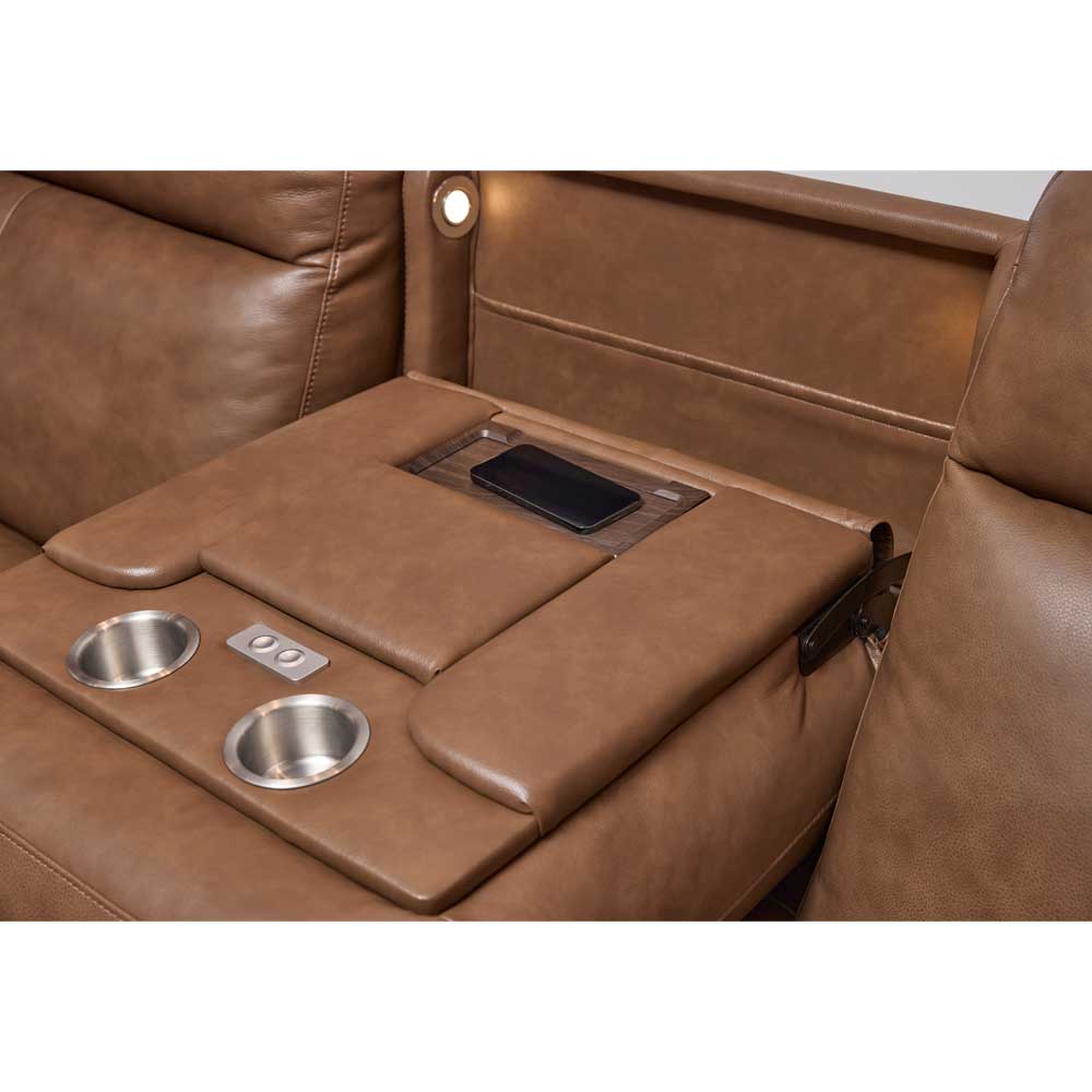 Dutch Power Reclining Sofa with Console Living Room Flexsteel