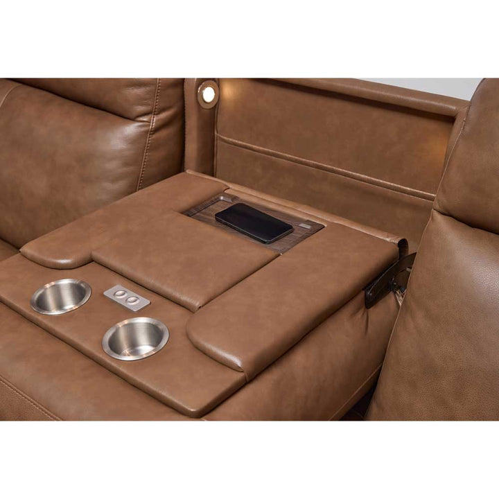 Dutch Power Reclining Sofa with Console Living Room Flexsteel