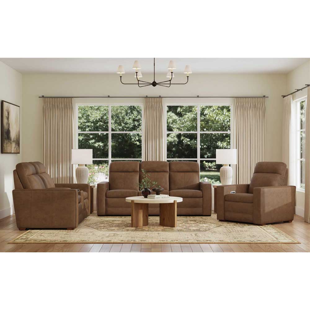 Dutch Power Reclining Sofa with Console Living Room Flexsteel