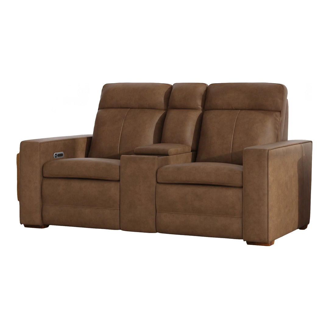 Dutch Power Reclining Loveseat with Console Living Room Flexsteel