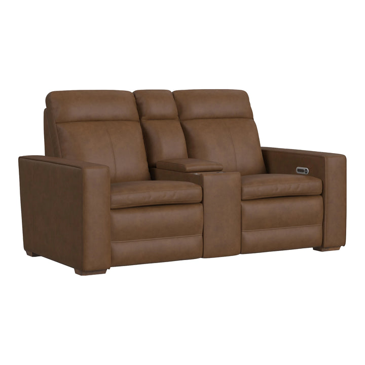 Dutch Power Reclining Loveseat with Console Living Room Flexsteel