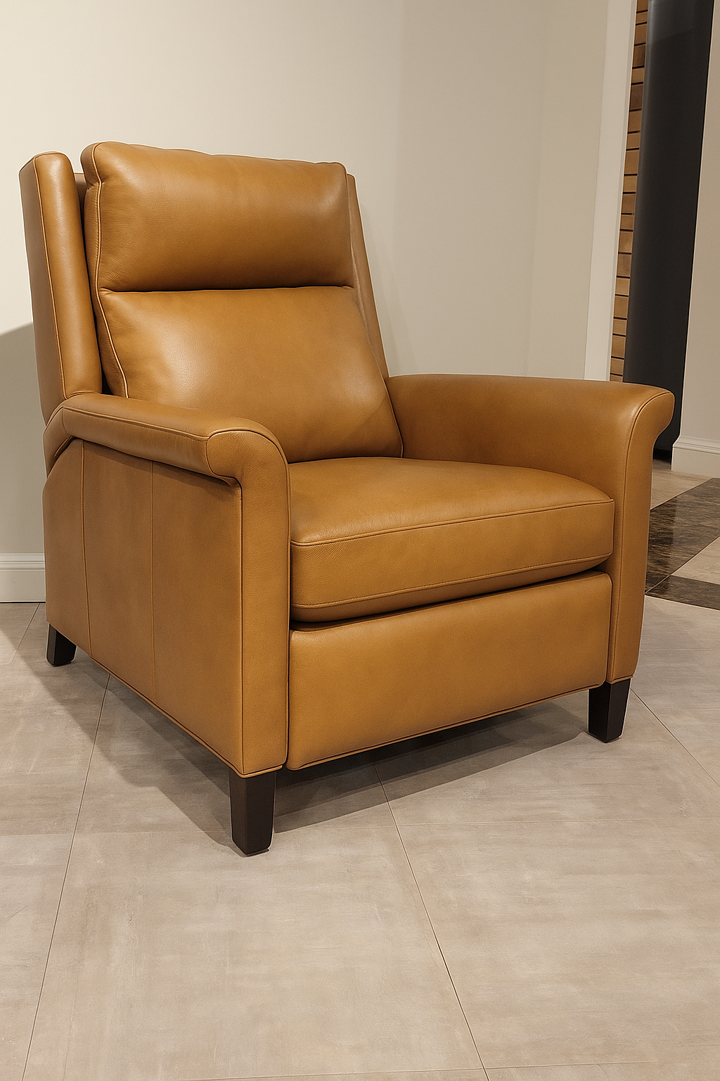 Ghent High Back Recliner, Kismet Camel Living Room Hancock & Moore