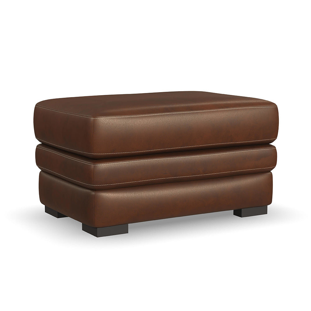 David Leather Ottoman Living Room Flexsteel