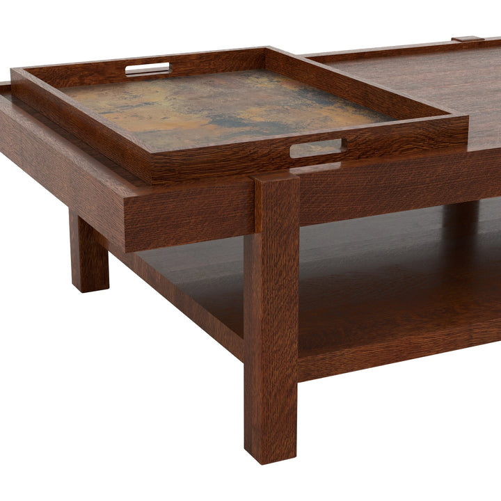 Durant Copper Tray Cocktail Table Living Room Stickley